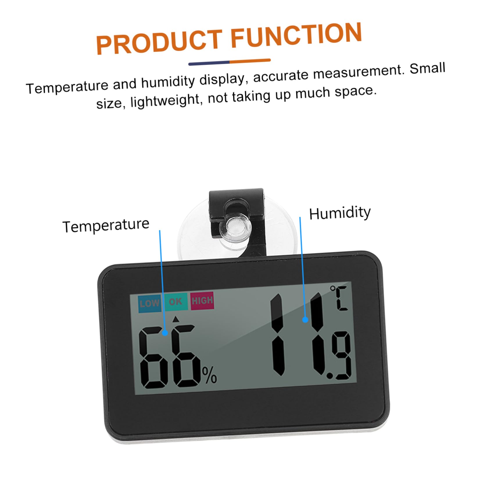 TOPBATHY 3piezas Higrometro Digital Refrigerador Medidor De y Diseño Magnético Gancho Para