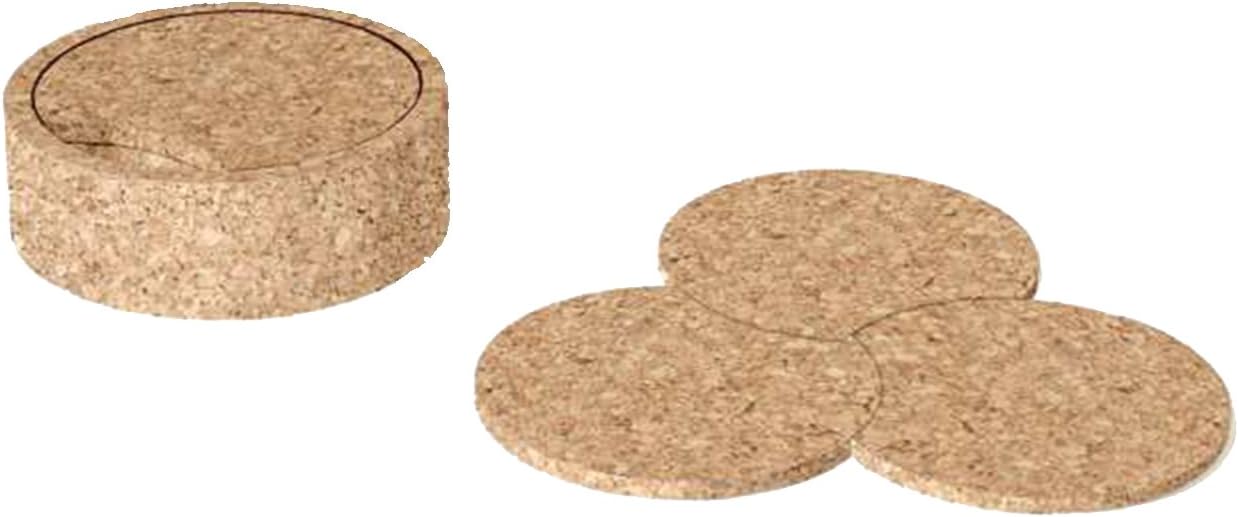 Cork Nature Korko 490399 6-Cork Coasters, Flat