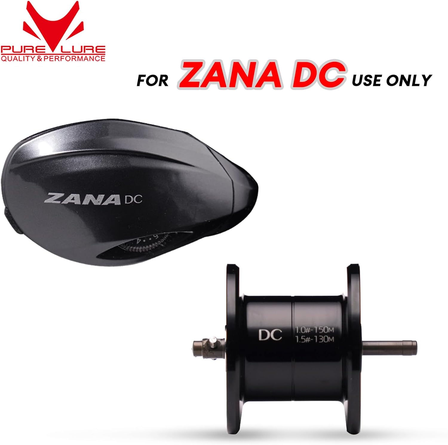 PURELURE Zana Baitcaster Reels, 4.9oz Ultralight BFS Reel 7.6:1 Gear Ratio, SEBS Magnetic Brake System, Max Drag 13lb, 6+1 BB, Aluminum Fishing Reel Baitcasting, Standard Spool + Shallow Spool
