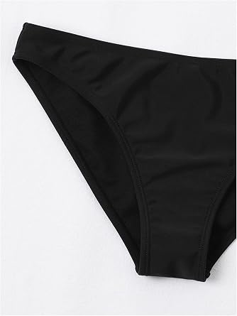 SHENHE Women's Bikini Bottom Low Waisted Solid Bathing Suit Hispter Swimsuit Bottom