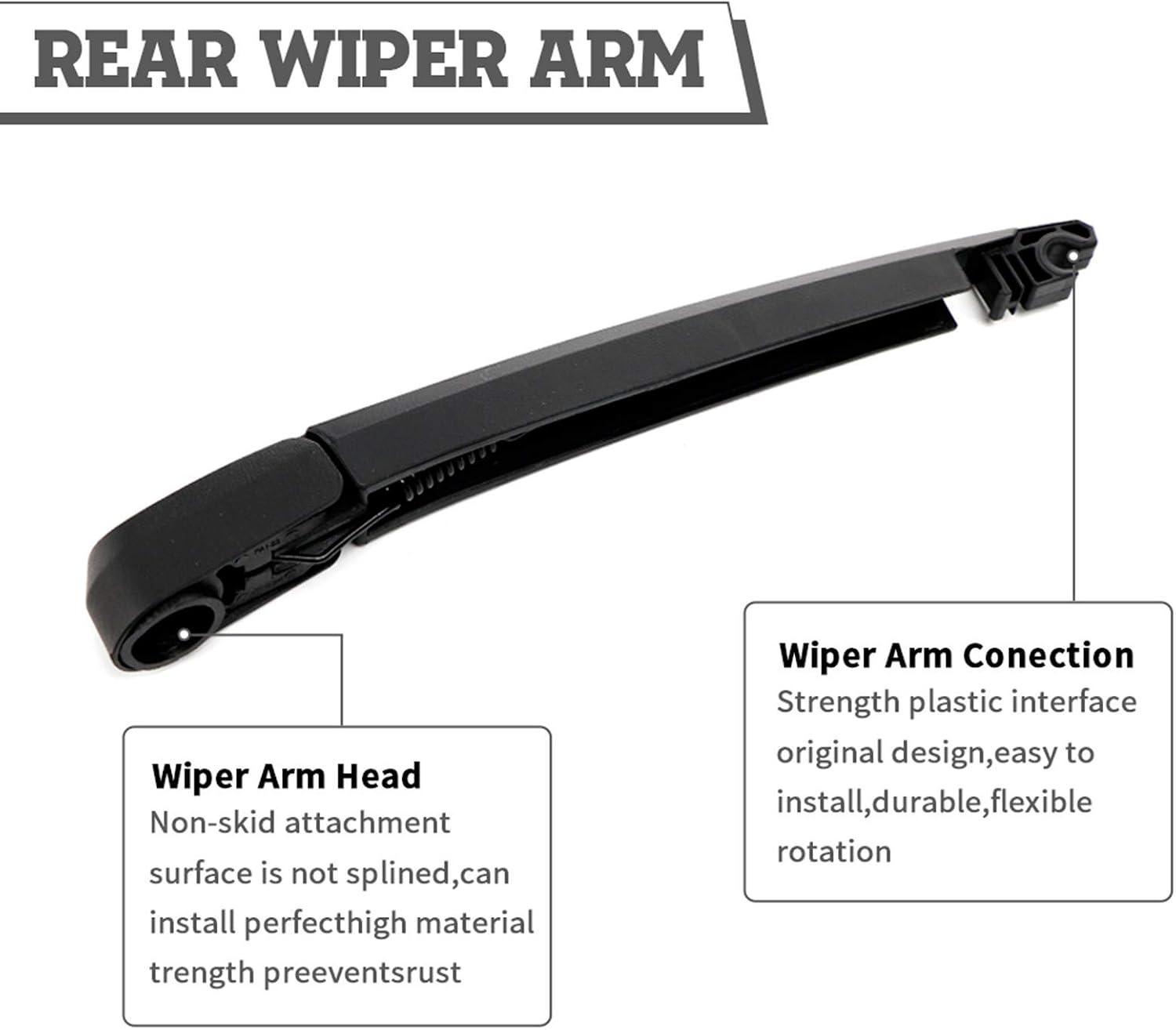 Rear Wiper Arm Blade Nut Set Replacement for Mazda CX-5 CX5 2013-2025,Back Windshield Wiper Assembly with Window Wiper Cap Cover Accessories,OE:L206-67-421