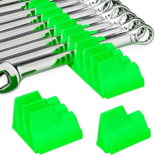 Ernst Manufacturing Wrench Pro - Modular Wrench Organizer for 40 Wrenches (Green) - Made in the USA