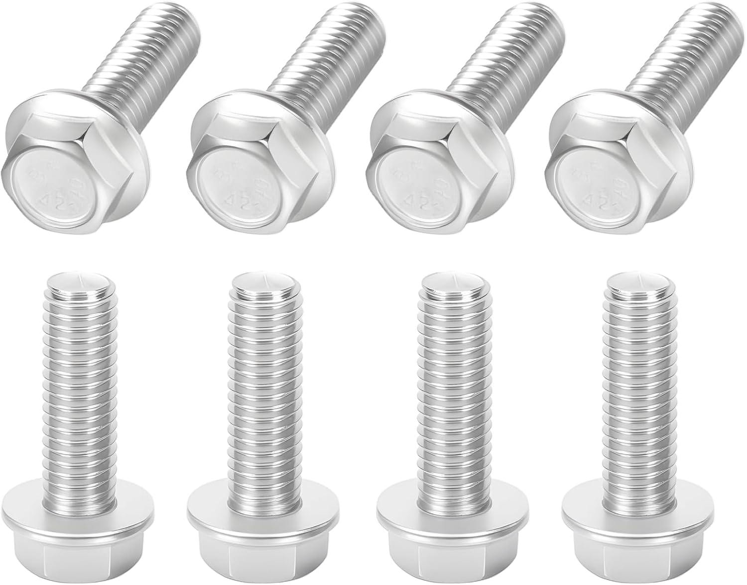 8PCS Car Top Front Skid Plate Bolts, Automotive Replacement Bolts, 12 mm Hex Head Stainless Steel Skid Plate Screws Replacement, Car Accessories Fit for 4Runner FJ Cruiser Land Cruiser (8PCS)