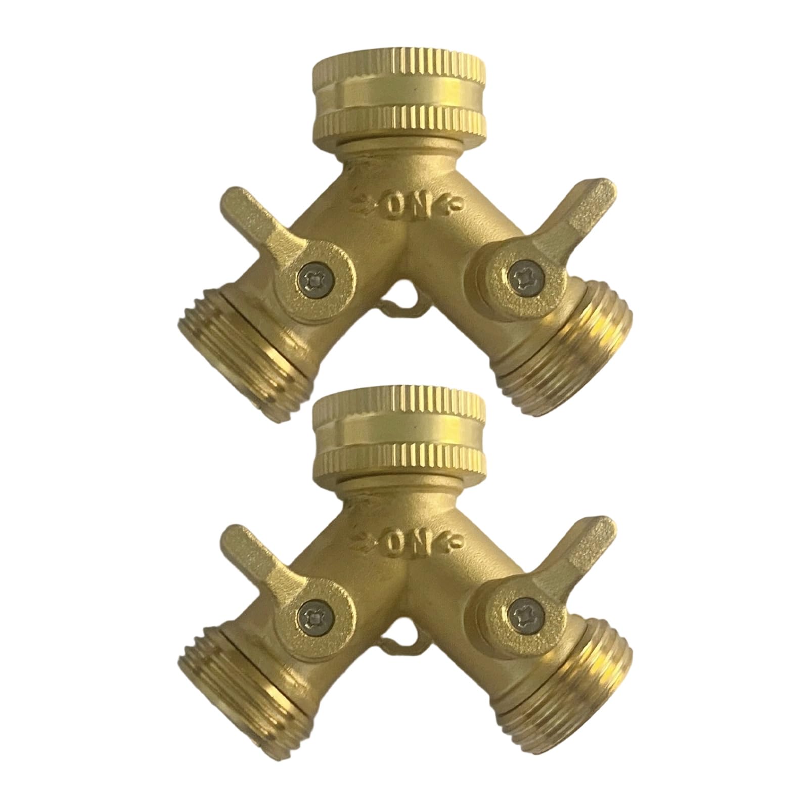 Hzbb European Silk Teeth Resistant 3 / 4Inch Heavy Duty Brass Y Splitter Connector For Garden Hose Irrigation Systems All Brass Irrigation Connector