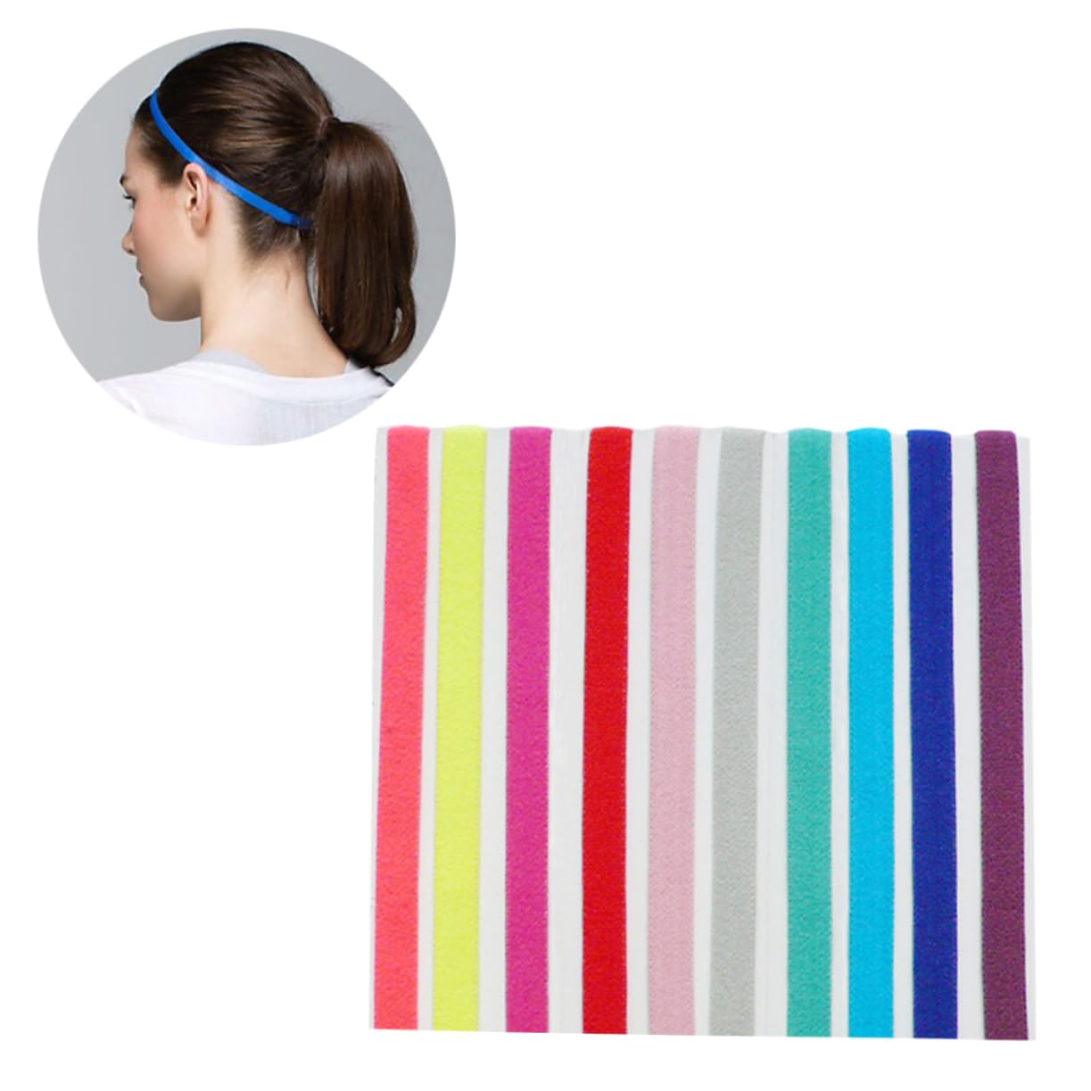 INOOMP 20 Piezas Bandana Diadema Diadema De Fútbol Diadema Deportiva Lazos Elásticos para El Cabello Diadema Elástica De Yoga Banda para El Cabello Atlética Diadema Sin Diadema Diadema