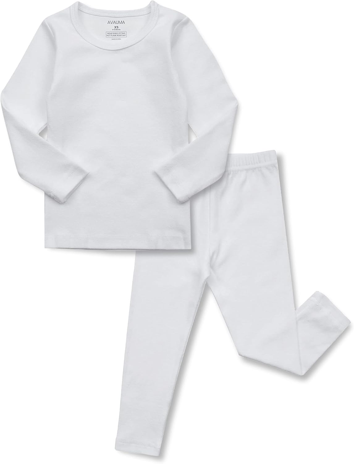 AVAUMA Baby Boys Girls Pajama Set Kids Toddler Snug fit Basic Cotton Sleepwear pjs for Daily