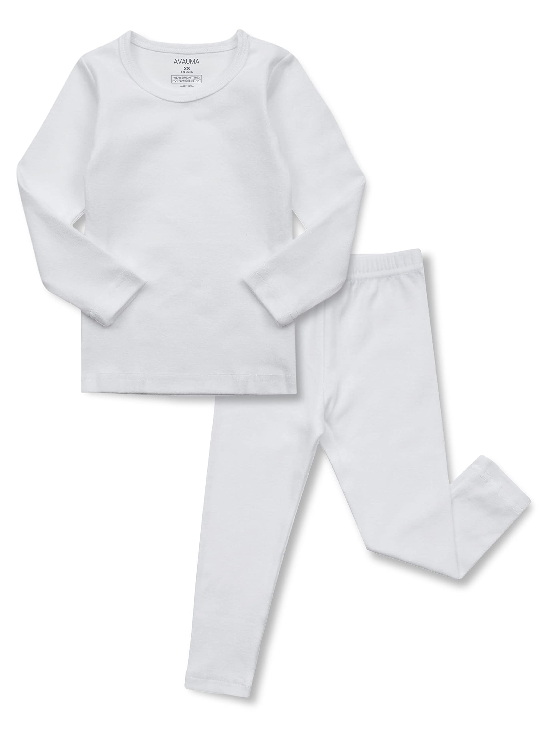 AVAUMA Baby Boys Girls Pajama Set Kids Toddler Snug fit Basic Cotton Sleepwear pjs for Daily