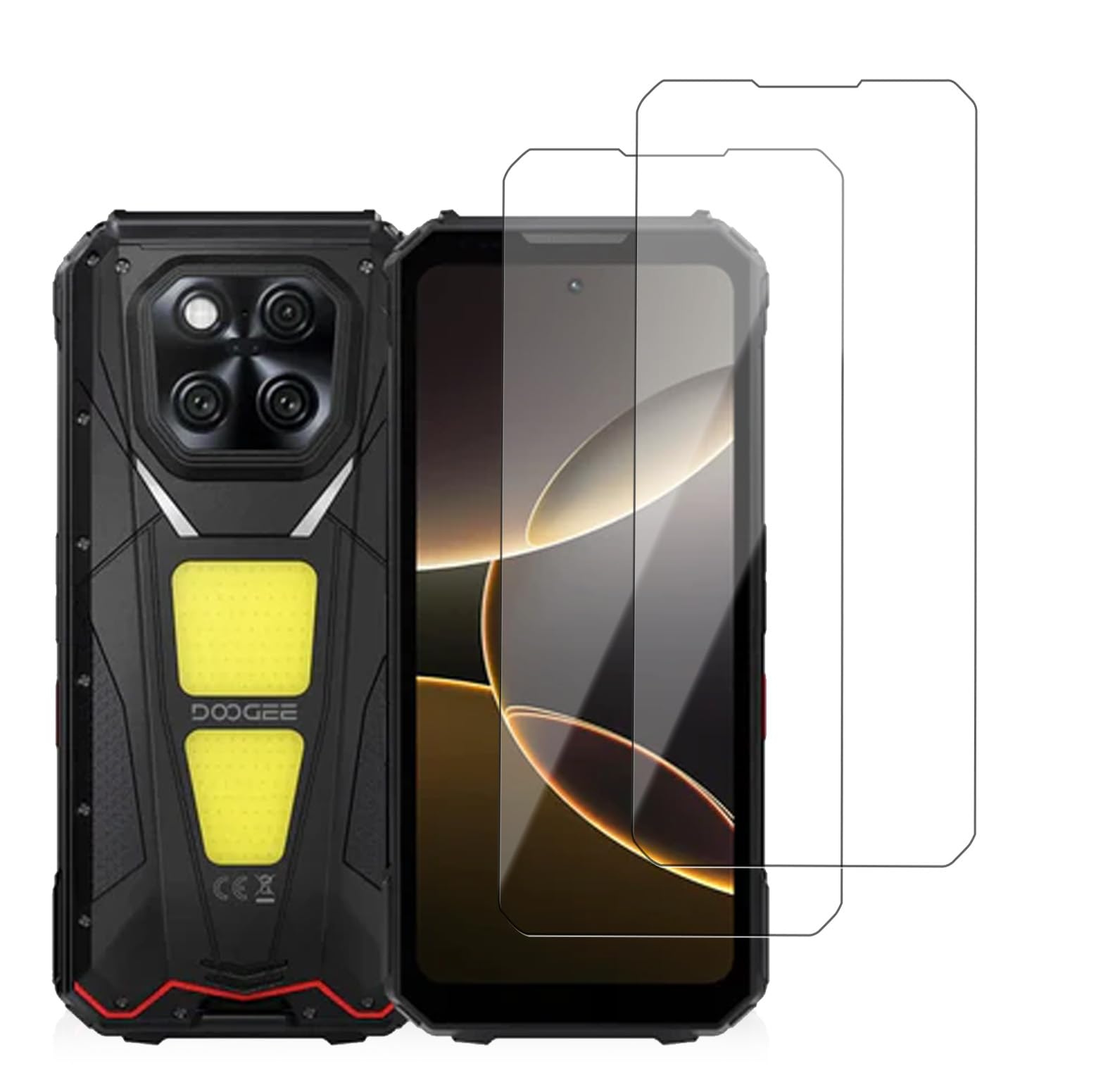 2-Pack Screen Protector for Doogee V Max Play, Tempered Glass Cellphone Screen Protector, 9 Hardness HD Clear Anti-Scratch Bubble-Free Protector Film