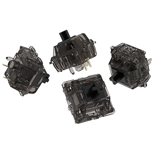 Miniatura 6 de DUROCK Interruptores lineales, 5 pines L7 Lubed Switches V2, interruptores de teclado mecánicos lineales de tinta negra para teclados de bricolaje