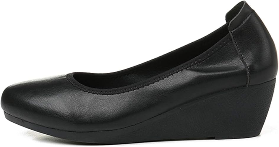 Amazon 走れるパンプス ウェッジソール ウェッジ シューズ コンフォート シューズ レディース 靴 歩きやすい ラウンドトゥ 大きいサイズ 作業靴 立ち仕事靴 アーモンドトゥ マタニティの靴 疲れない コスプレ スリッポン イノヤシューズ パンプス