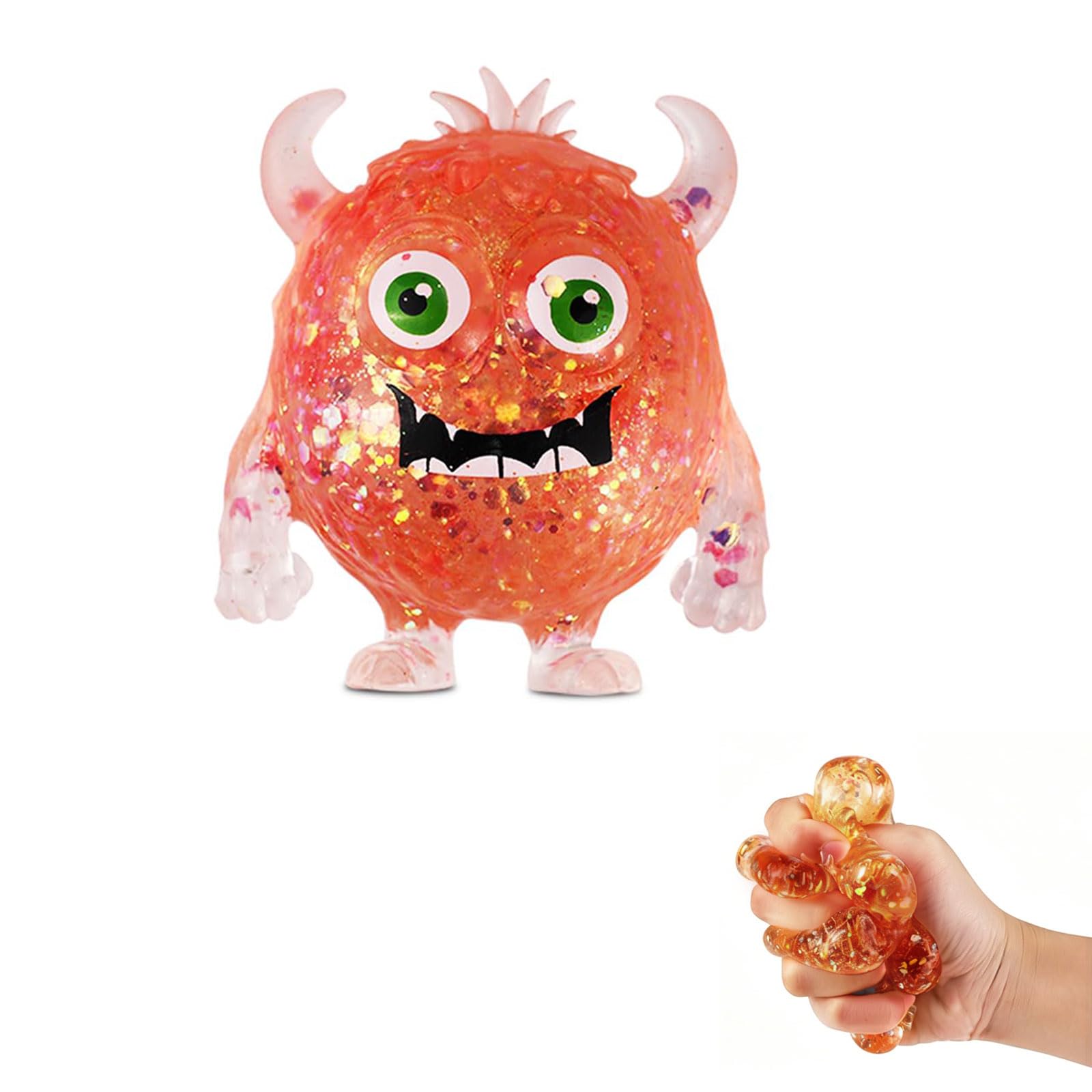 1 Mixed Color Little Devil Squeeze Toy – Soft, squeezable stress relief toys perfect for stress relief, party favor bag fillers, classroom rewards, and fun desk accessories for kids and adults（a