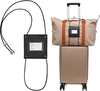 2PCS Add a Bag Bungees Luggage Belt Suitcases,High Elastic Travel Belt Luggage Straps for Carry On Bag for for Suitcases - The Best Ideal for Stacking Items on top of Your Wheeled Suitcase-Black（2）