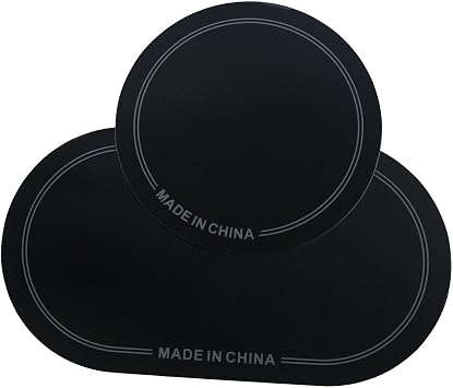 QAZXCDEW-2pcs Bass Drum Patch And Kick Drum Pad, Self Adhesive Drumhead Patches For Bass Drum Pedal Accessories, Includes Double And Single Pedal Protector Black