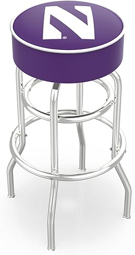 Miniatura 72 de L7C1-4" Georgetown Asiento Cojín con Doble Anillo Base Cromada Taburete Giratorio por The Holland Bar Stool Company 2-L7c1,L7c1,Púrpura,Rojo -,Verde