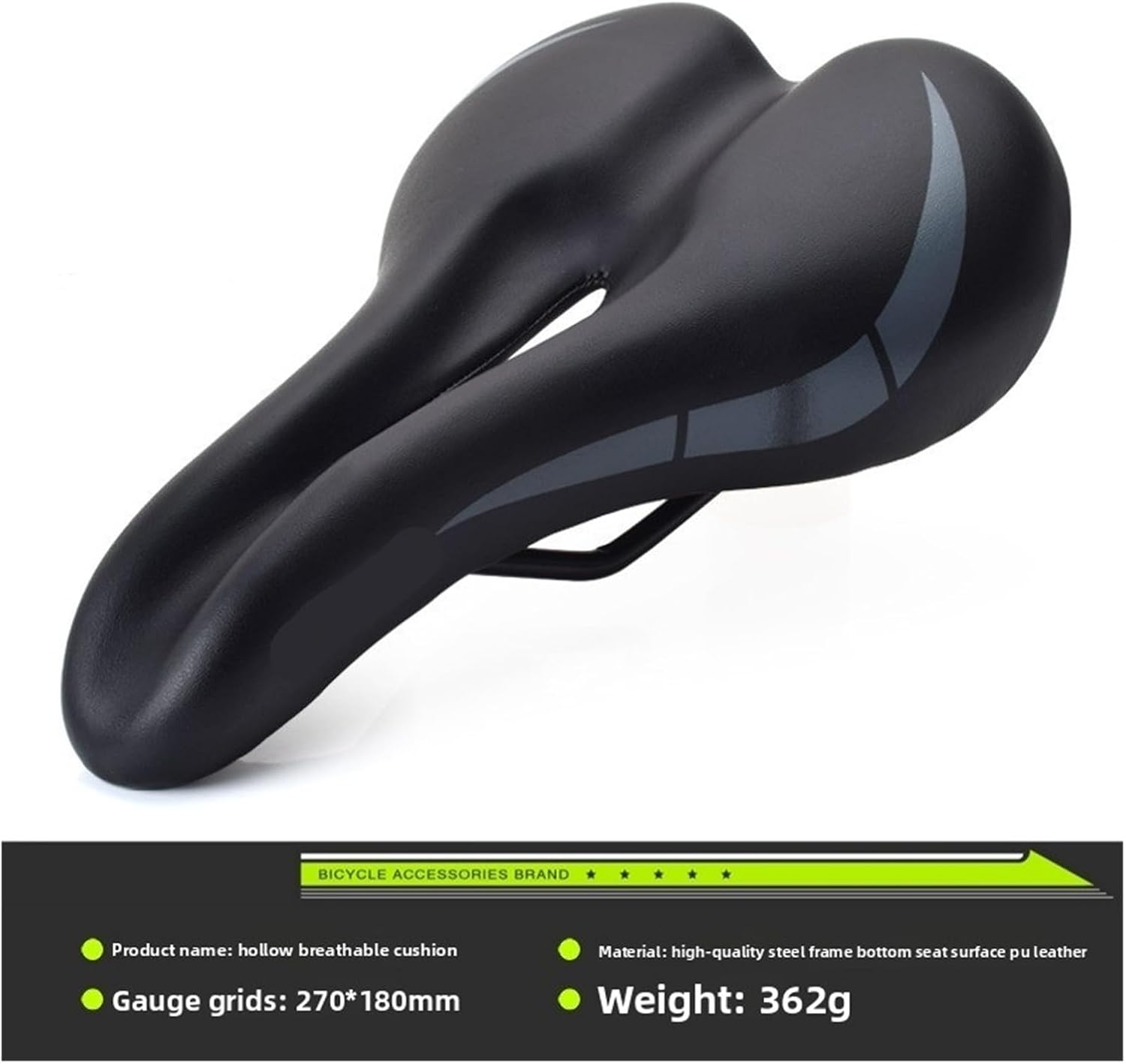 Ergonomic Bike Saddle - Comfortable & Waterproof Cushion, Perfect for City & Racing Bikes, Designed for Men & Women