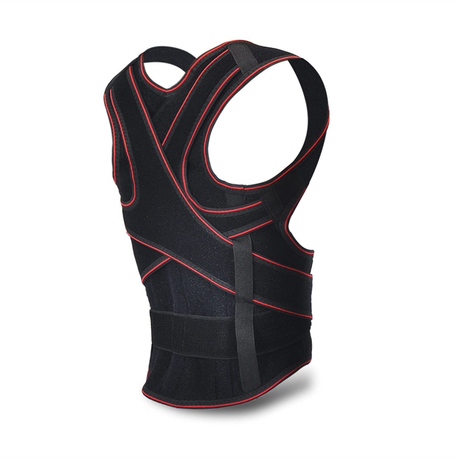 Corrector de postura de espalda completa para niños y adultos, el mejor soporte ayuda a mejorar la postura para hombres y mujeres, transpirable ajustable (talla : L) (X) decorar