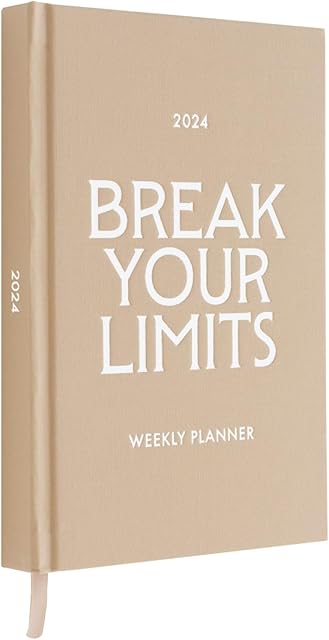 Kokonote Toffee Classy 2024 Week To View Diary | January 2024 - December 2024 | 2024 Weekly Planner | Planner With Tabs & Pocket | 2024 Diary | Cute Planner