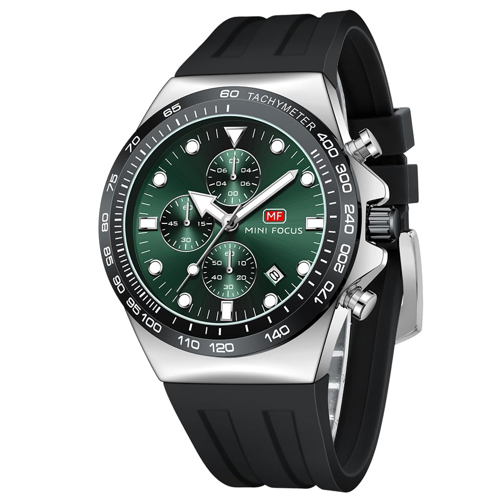 AIMESWatches for Men Analog Quartz Chronograph 30M Waterproof Luminous Silicone Strap Big Face Mens Watches Business Work Sport Casual Fashion Designer Dress Men's Wrist Watches Elegant Gift for Men