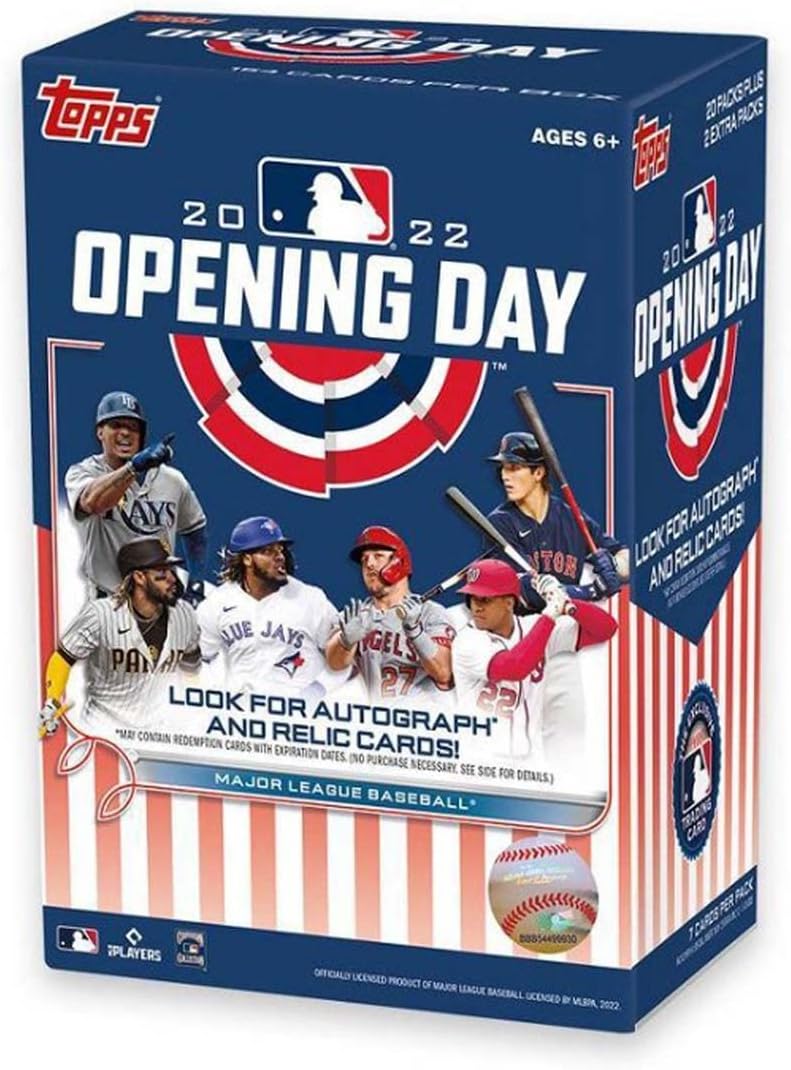 Opening Day 2022 Topps Baseball Blaster Value Box - 154 Trading Cards per Box