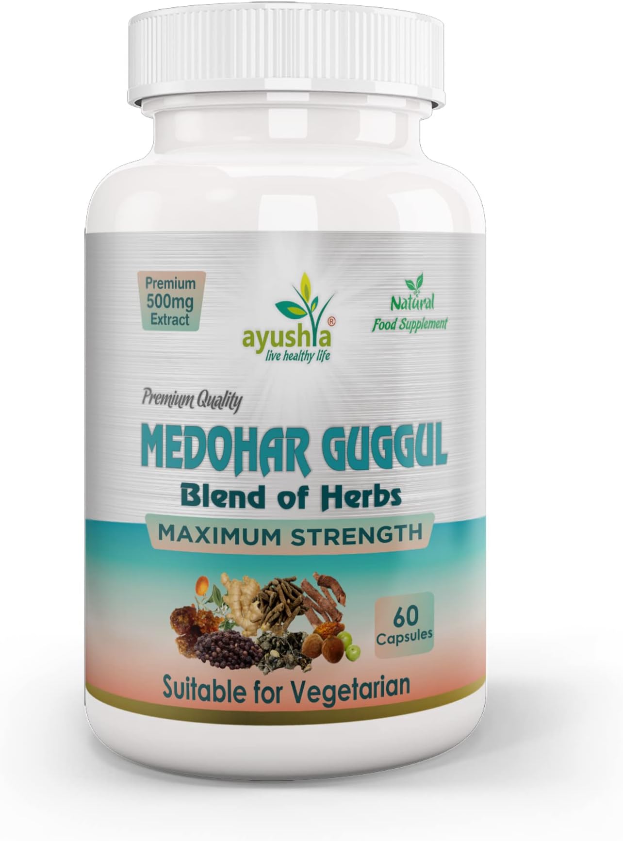 Medohar Guggul Capsule, 60 Capsules, Natural