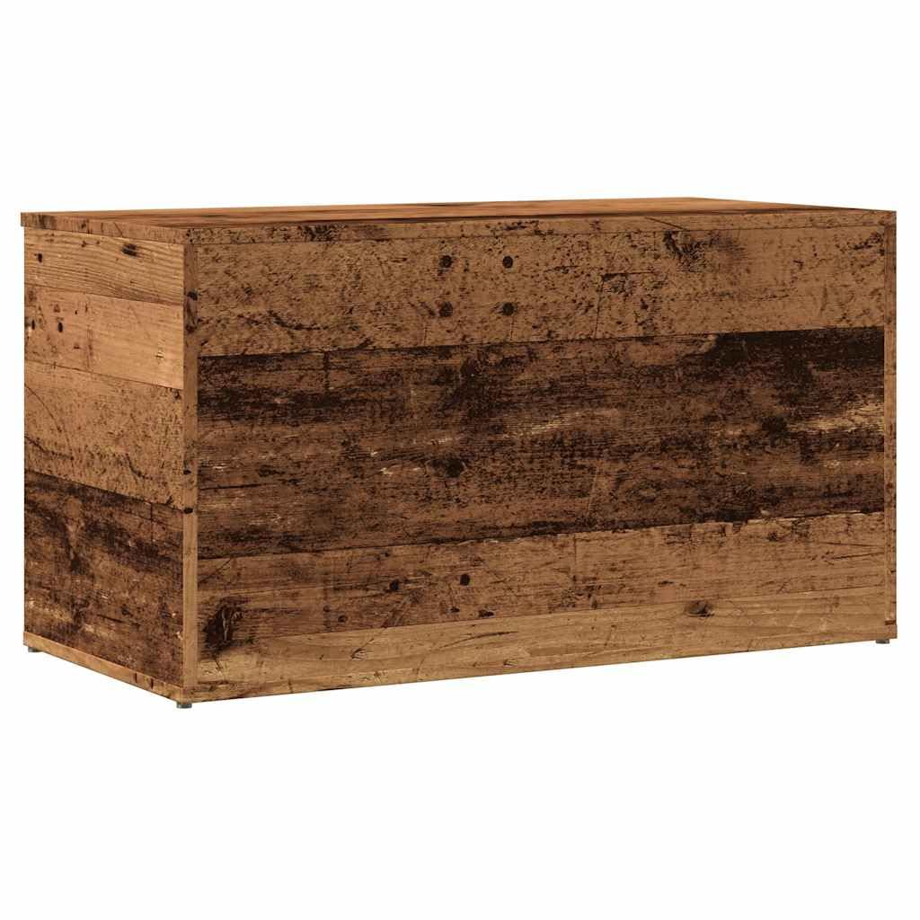 Spielzeugkiste mit Stauraum Deckel für Wohnzimmer Auflagenbox Kissenbox Kiste Couchtisch mit einem Stauraum Altholz-Optik 84x42x46 cm Holzwerkstoff