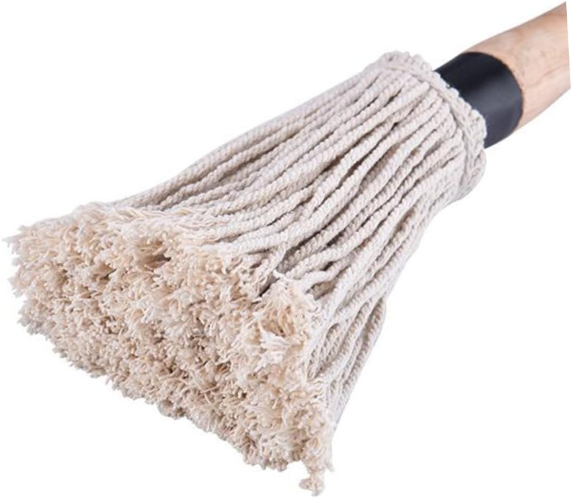 SUPVOX 2pcs Large Scale Barbecue Brush Cotton Thread Oil Brush for BBQ Grilling Easy Replacement Head Heatproof Handle for Steak Chicken and Fish