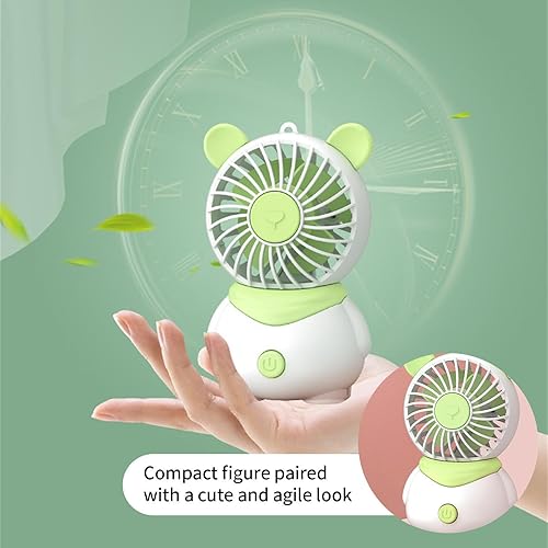 Miniatura 5 de Ventilador de escritorio USB, diseño de cerdo, bonito ventilador portátil pequeño, silencioso de mano de cerdo lindo ventilador de 4 hojas,