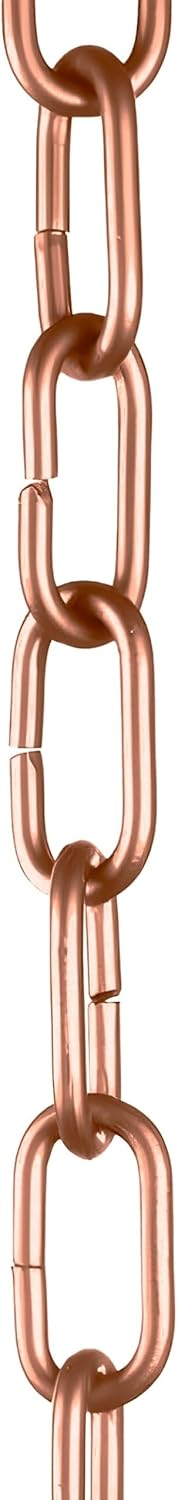 Monarch Rain Chains Aluminum Trad Link Black Rain Chains for Gutters – 8.5 ft Black Decorative Rainchain Outdoor Durable Heavy Duty Gutter Chain Downspout, Modern Rainchains for Outside