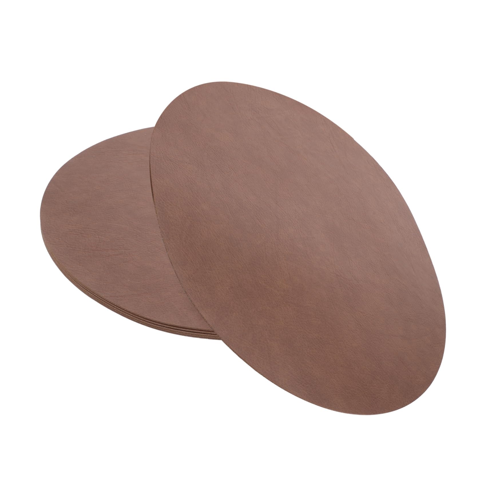 Set de table rond marron foncé en similicuir pour repas de fête de cuisine