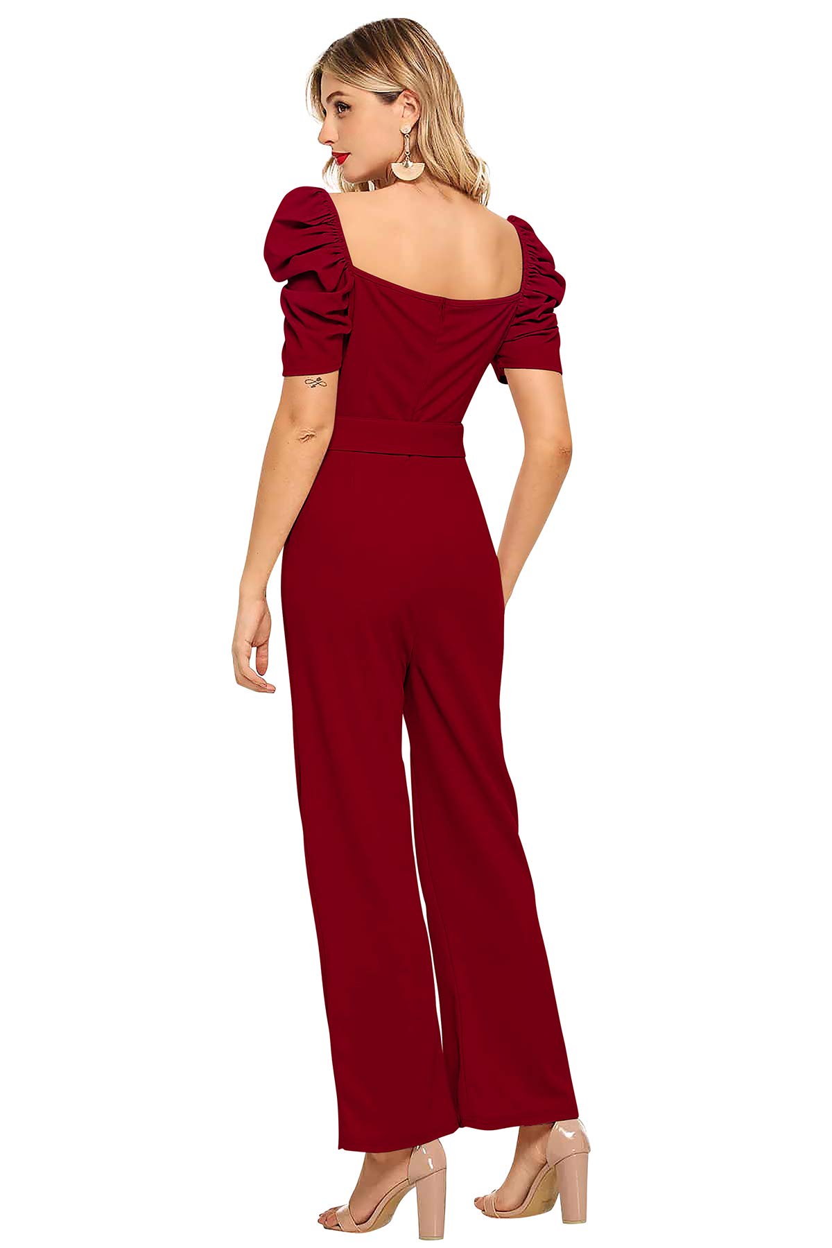 ILLI LONDON Women's Maxi Jumpsuits (X-Large, Maroon) 1