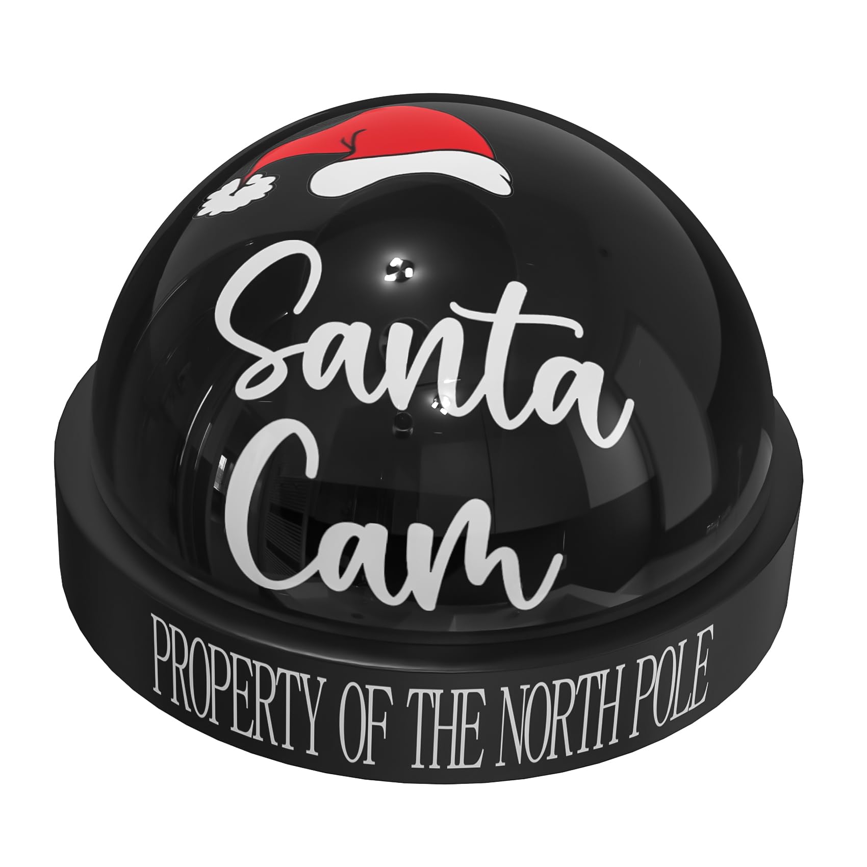 Christmas Santa Camera, Santa's Cam Ornament with Realistic Red Flashing Light for Funny Ornament Indoor Outdoor Tree