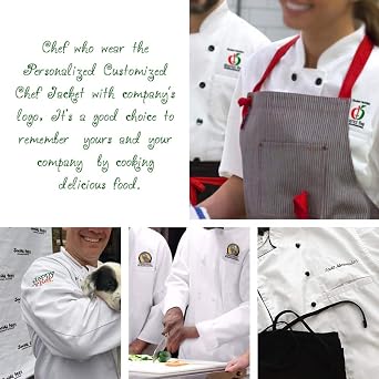 Personalized Customized Chef Jacket Hotel Kitchen Restaurant Chef Coat
