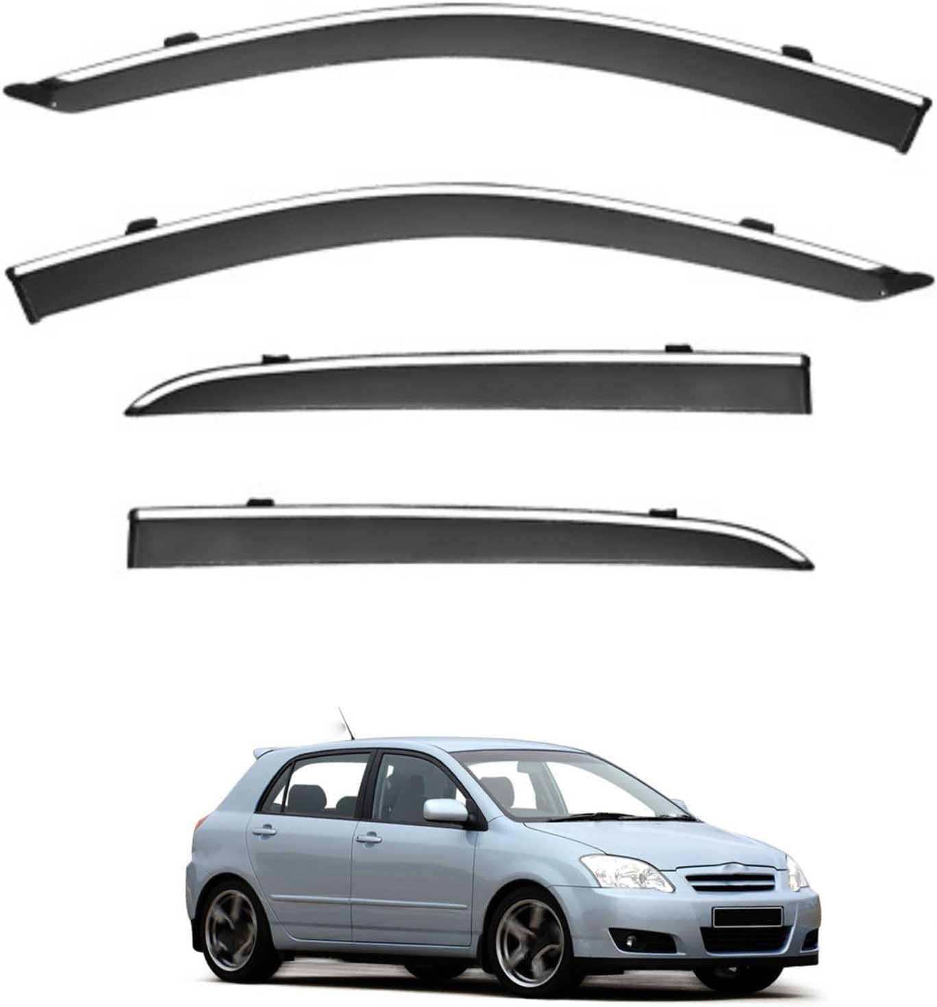 Nwsplmy Normal Wind Deflectors For Toyota Corolla Runx Hatchback Mk9-E120 2002-2006, Rain Guards Window Visors, 4-Piece, Protects Against Fading & Cracks