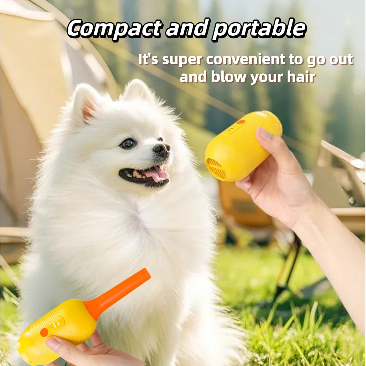 3-in-1 Hair Brush,Self Cleaning Slicker Brush/Cat & Dog Blow Dryer Portable/Hair Suction Device,Suitable for Pets with Long or Short Hair Dog & Cat