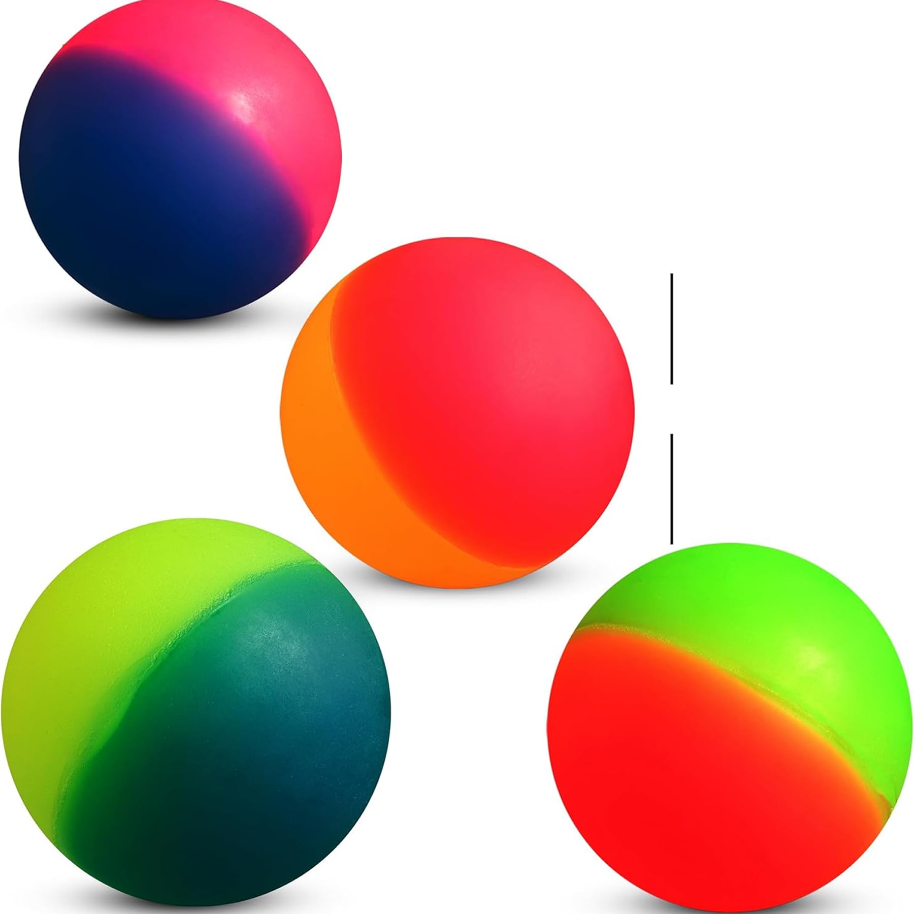 Bedwina Jumbo Super Bouncy Balls - (opakowanie 12) 6 cm kulki dla dzieci w jaskrawych różnych kolorach na przyjęcie urodzinowe i nagrody karnawałowe zbiorcze