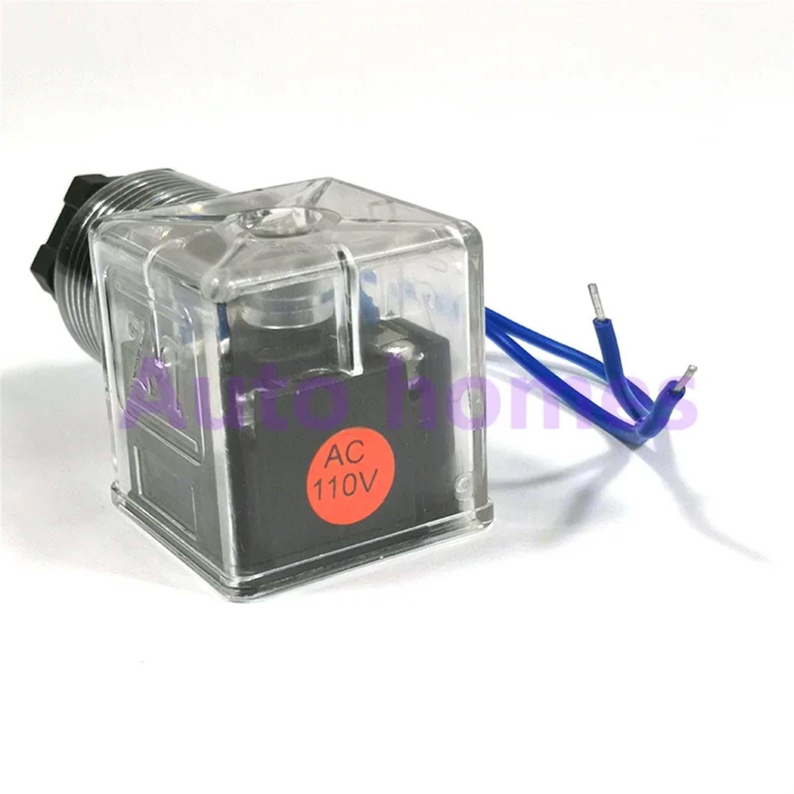 Gniazdo cewki zaworu elektromagnetycznego ze wskaźnikiem napięcia 24V 220V 110V 12V (brązowy, AC220V)
