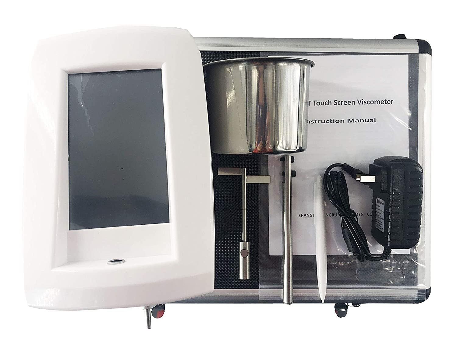 Digital Rotational Viscometer Lab Rotary Viscometer 1-2000000mPa.s Viscosity Tester Meter with Accuracy ±1% with Data Output & Temperature Interface Speed 0.3/0.6/1.5/3/12/6/12/30/60 r/min