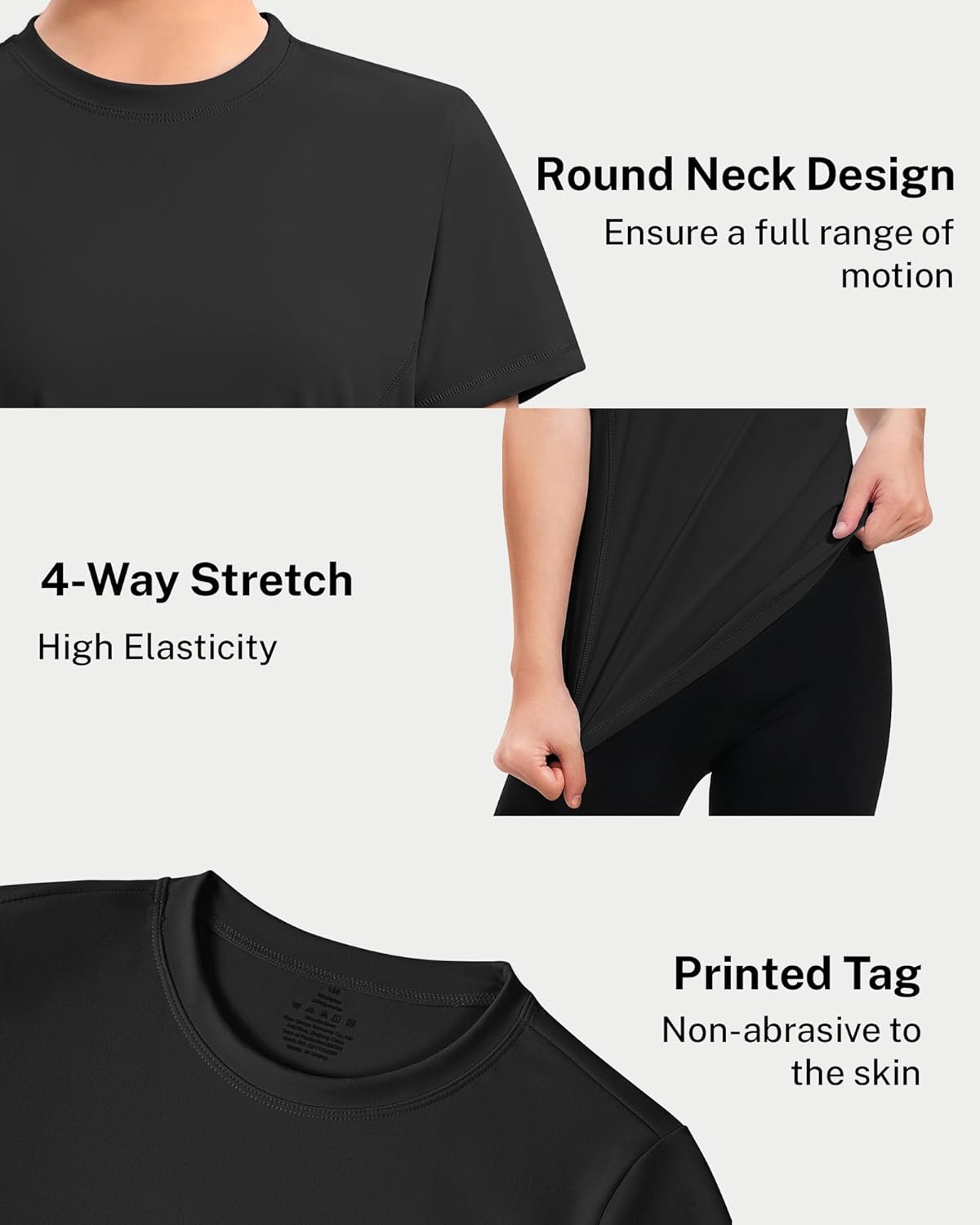 HASMES Girls Athletic Shirts Short Sleeve Active T-Shirts,Basic Tee Tops,Sports Activewear for Kids - Image 6