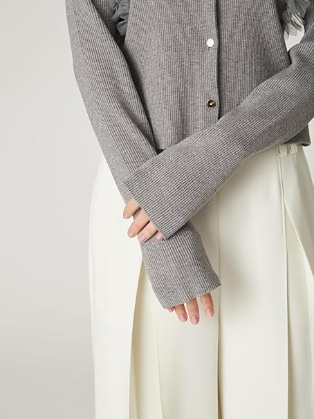 Amazon | ショルダーチュールフリルニットカーデ FWNT255116IVRF