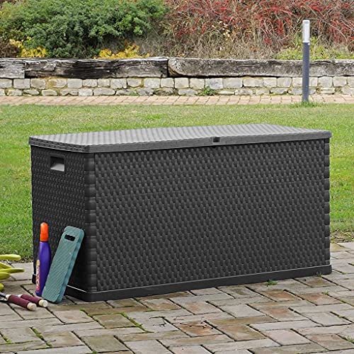 vidaXL Gartenbox Auflagenbox Kissenbox Gartentruhe Truhe Aufbewahrungsbox Garten Kissentruhe Mehrzwecktruhe Anthrazit… – Bild 6