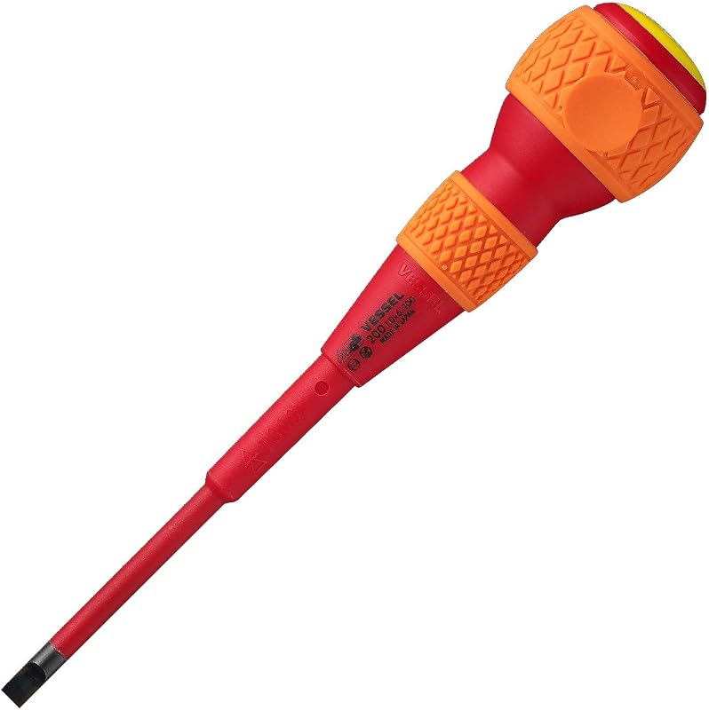 Chave de fenda isolada VESSEL VDE 200, ponta chata 6 x 100 mm