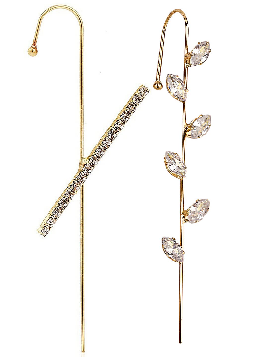 See full amazon price history chart for Vembley Pack Of 2 Attractive Gold Plated Studed Leaf and Cross Earcuff for Women & Girls Vembley Pack Of 2 Attractive Gold Plated Studed Leaf and Cross Earcuff for Women & Girls (B09Q1WB3B9) Amazon Price History, Amazon Price Tracker