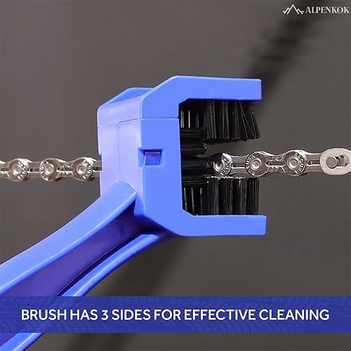 Miniatura 5 de Juego de cepillos limpiadores de cadena de bicicleta, kit de limpieza de cadena de motocicleta, limpiador y desengrasante para cadena de bicicleta