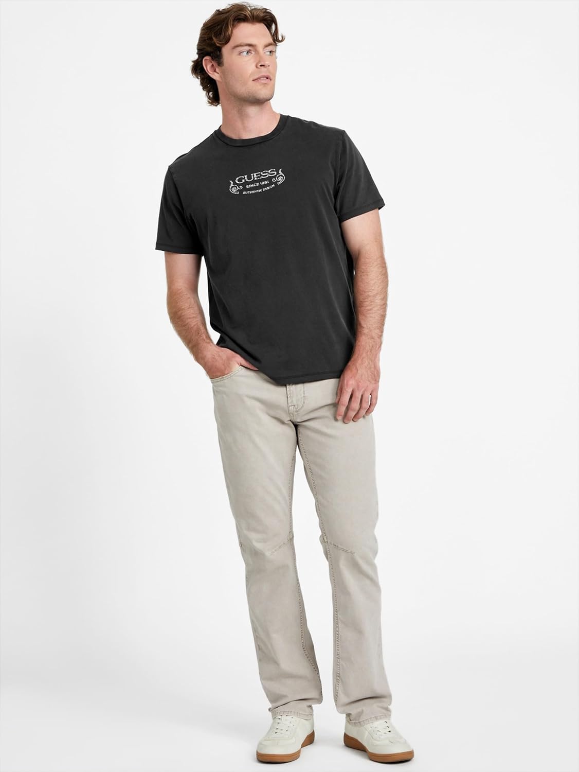 Guess Mens Eco Short Sleeve World Famous Tee - Image 2