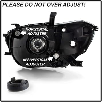 ACANII - For 2008 2009 2010 Toyota Highlander Chrome Housing Headlights Headlamps Assembly Replacement Driver+Passenger