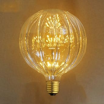 Dekorative Glühbirnen, Xinrong G150 Kürbisform Ac220V 3 W E27 Sternenhimmel  Led Edison Glühbirne 2200 K Feuerwerk Home Decor Weihnachtsbeleuchtung :  Amazon.de: Beleuchtung