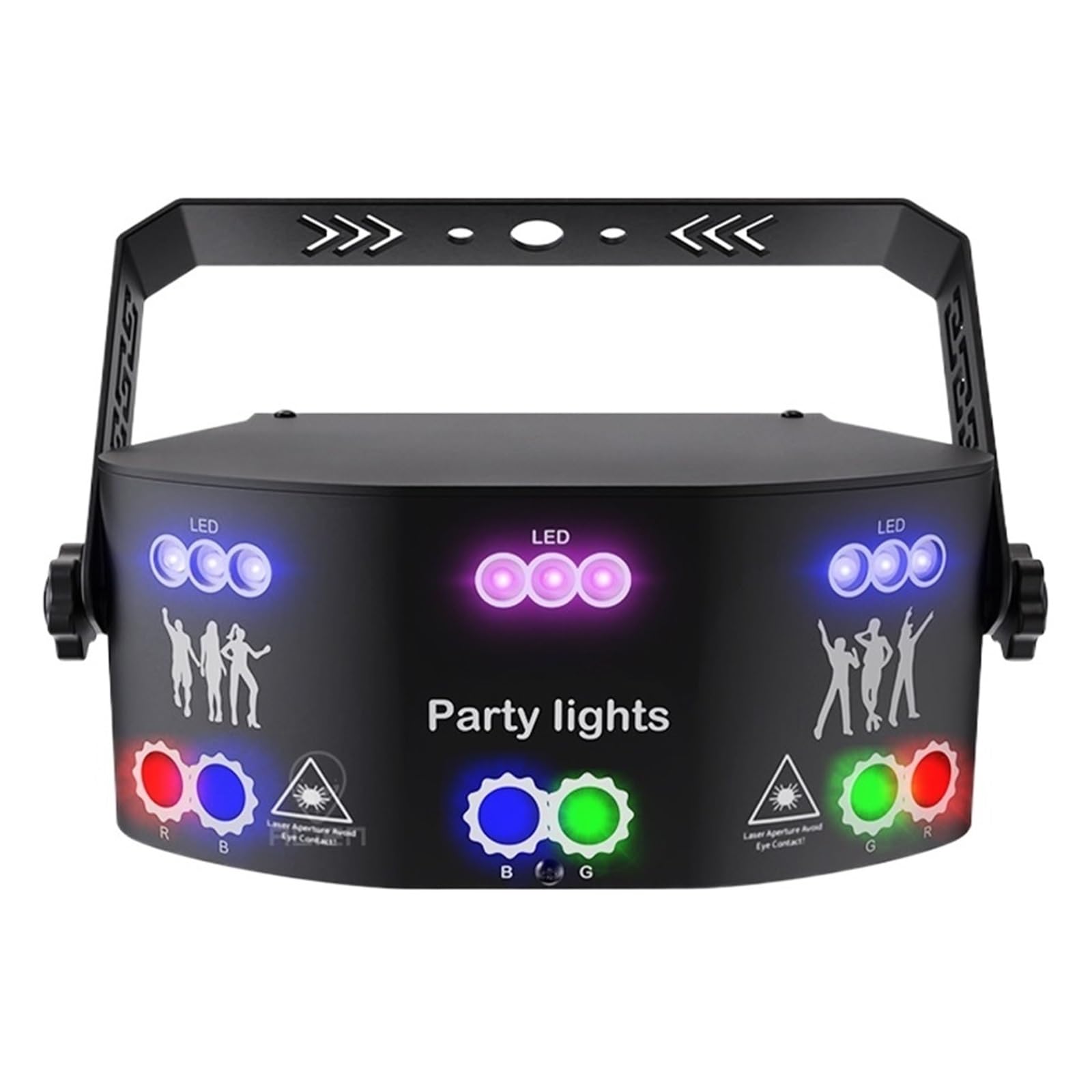 RGB Disco DJ Beam Light Projector DMX Zdalne Stroboskopowe Oświetlenie Sceniczne Efekt Xmas Party Wakacje Halloween Lights Niskie ZużYcie Energii(15 Hole RGB Laser)