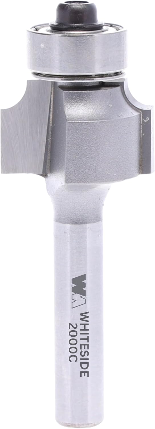 Whiteside Router Bits 2000C Round Over Bit with 1/8-Inch Radius, 3/4-Inch Large Diameter and 1/2-Inch Cutting Length