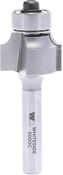 Whiteside 2000C Roundover Router Bit 1/8 Inch Radius, 3/4 Inch Large Diameter, 1/4 Inch Shank, 1/2 Inch Cutting Length