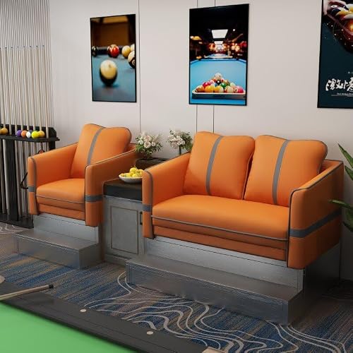 KIBONCY PU Leather Billiard Spectator Sofa